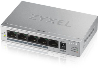 Коммутатор Zyxel GS1005HP-EU0101F (L2) 5x1Гбит/с 4PoE+ 60W неуправляемый - купить недорого с доставкой в интернет-магазине