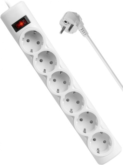 Сетевой фильтр Defender DFS 153 3м (6 розеток) белый (коробка) - купить недорого с доставкой в интернет-магазине