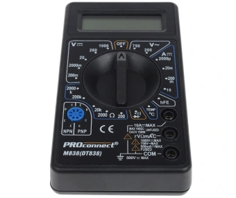 Мультиметр PROconnect M838 DT838 цифровой черный (13-3013) - купить недорого с доставкой в интернет-магазине