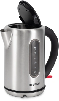 Чайник электрический Hyundai HYK-S9909 1.7л. 2200Вт серебристый матовый/черный корпус: металл - купить недорого с доставкой в интернет-магазине
