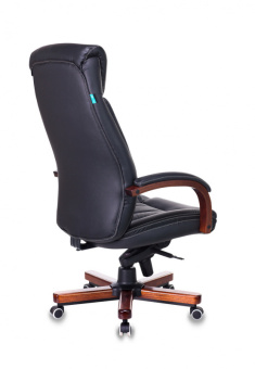 Кресло руководителя Бюрократ T-9922WALNUT черный кожа крестов. металл/дерево - купить недорого с доставкой в интернет-магазине