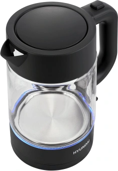 Чайник электрический Hyundai HYK-G7707 1.7л. 2200Вт графит корпус: стекло - купить недорого с доставкой в интернет-магазине
