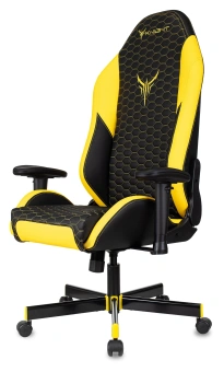 Кресло игровое Knight Neon черный/желтый соты экокожа с подголов. крестов. металл - купить недорого с доставкой в интернет-магазине