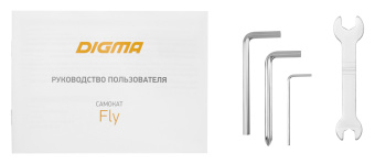 Самокат Digma Fly городской 2-кол. белый (SE-FL-145) - купить недорого с доставкой в интернет-магазине