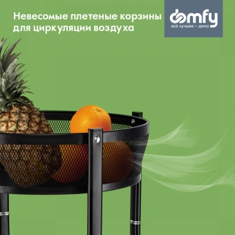 Этажерка Domfy DHC-FC30862 34.2x34.2x83.6см d=34.2см черный - купить недорого с доставкой в интернет-магазине