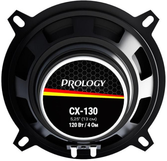Колонки автомобильные Prology CX-130 120Вт 88дБ 4Ом 13см (5дюйм) (ком.:2кол.) коаксиальные двухполосные - купить недорого с доставкой в интернет-магазине