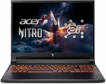 Ноутбук Acer Nitro V 16 ANV16-42-R309 Ryzen 5 240 16Gb SSD512Gb NVIDIA GeForce RTX5050 8Gb 16" IPS WQXGA (2560x1600) Windows 11 Home Multi Language black WiFi BT Cam (NH.U2NAA.001) - купить недорого с доставкой в интернет-магазине