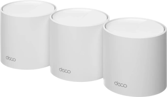 Бесшовный Mesh роутер TP-Link Deco X50 Pro (DECO X50 PRO(3-PACK)) AX3000 100/1000/2500BASE-T белый (упак.:3шт) - купить недорого с доставкой в интернет-магазине
