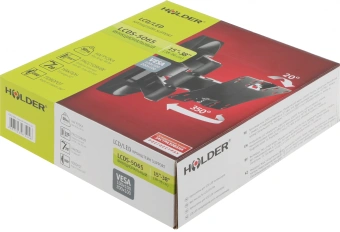Кронштейн для телевизора Holder LCDS-5065 черный 19"-32" макс.30кг настенный поворот и наклон - купить недорого с доставкой в интернет-магазине