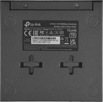 Коммутатор TP-Link TL-SF1005LP (L2) 5x100Мбит/с 4PoE 41W неуправляемый - купить недорого с доставкой в интернет-магазине