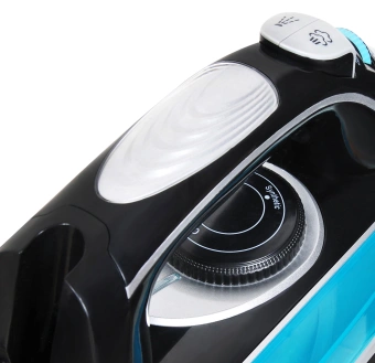 Утюг Hyundai H-SI01336 2800Вт черный/голубой - купить недорого с доставкой в интернет-магазине