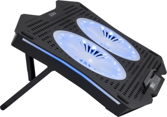 Подставка для ноутбука Digma D-NCP180-2x110RGB 18" 410x280x34мм 20дБ 2xUSB 2x 110ммFAN 700г Fan-control пластик ABS черный - купить недорого с доставкой в интернет-магазине