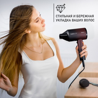 Фен Scarlett SC-HD70I38 2000Вт бордовый - купить недорого с доставкой в интернет-магазине