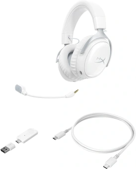 Наушники с микрофоном HyperX Cloud III S Wireless белый 0.5м мониторные BT оголовье (AX6G1AA) - купить недорого с доставкой в интернет-магазине