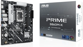Материнская плата Asus PRIME B860M-K Soc-1851 Intel B860 2xDDR5 mATX AC`97 8ch(7.1) 2.5Gg RAID+HDMI+DP - купить недорого с доставкой в интернет-магазине