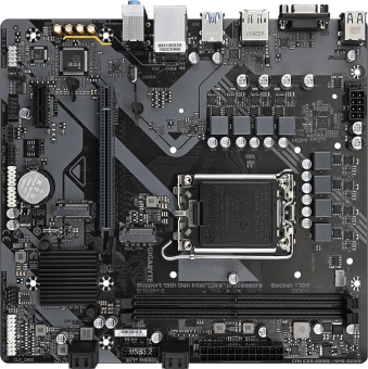 Материнская плата Gigabyte B760M E Soc-1700 Intel B760 2xDDR5 mATX AC`97 8ch(7.1) GbLAN RAID+VGA+HDMI+DP - купить недорого с доставкой в интернет-магазине