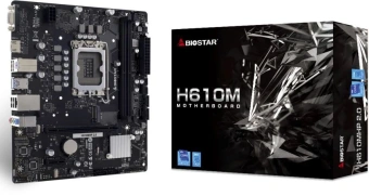 Материнская плата Biostar H610MHP 2.0 Soc-1700 Intel H610 2xDDR4 mATX AC`97 8ch(7.1) GbLAN RAID+VGA+HDMI - купить недорого с доставкой в интернет-магазине