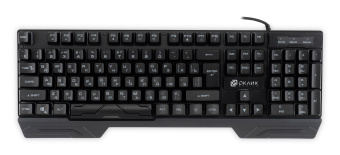 Клавиатура Оклик 709G черный USB for gamer LED (1788144) кабель 1.8м - купить недорого с доставкой в интернет-магазине