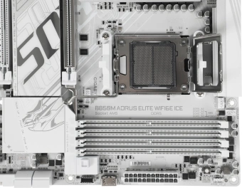 Материнская плата Gigabyte B850M AORUS ELITE WIFI6E ICE Socket AM5 AMD B850 4xDDR5 mATX AC`97 8ch(7.1) 2.5Gg RAID+DP - купить недорого с доставкой в интернет-магазине