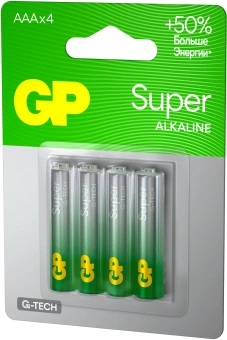 Батарея GP Super 24AA21-2CRSBC4 AAA (4шт) - купить недорого с доставкой в интернет-магазине