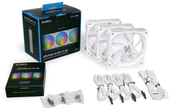 Вентилятор Lian-Li UNI FAN ALV2 120 Triple White LED Ret - купить недорого с доставкой в интернет-магазине
