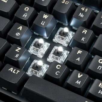 Клавиатура GMNG GG-KB785XW механическая черный/серый USB беспроводная BT/Radio Multimedia for gamer Touch LED (подставка для запястий) (1901105) кабель 1.8м - купить недорого с доставкой в интернет-магазине