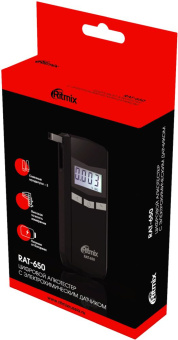 Алкотестер Ritmix RAT-650 электрохимический черный - купить недорого с доставкой в интернет-магазине