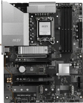 Материнская плата MSI PRO Z890-S WIFI6E Soc-1851 Intel Z890 4xDDR5 ATX AC`97 8ch(7.1) 2.5Gg RAID+HDMI+DP - купить недорого с доставкой в интернет-магазине