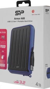 Жесткий диск Silicon Power USB3.0 4TB SP040TBPHD66LS3B Armor A66 2.5" синий - купить недорого с доставкой в интернет-магазине