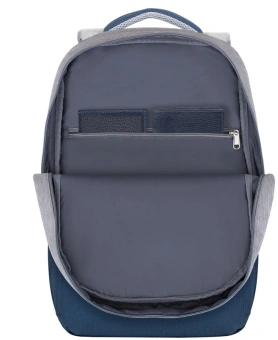 Рюкзак для ноутбука 17.3" Riva 7567 серый/темно-синий полиэстер (7567 GREY/DARK BLUE) - купить недорого с доставкой в интернет-магазине