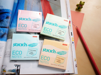 Блок самоклеящийся бумажный Stick`n ECO 21744 51x76мм 100лист. 60г/м2 пастель зеленый - купить недорого с доставкой в интернет-магазине