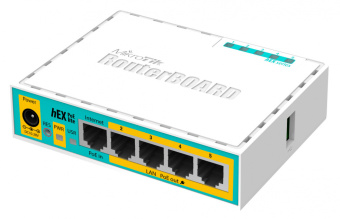 Роутер MikroTik hEX PoE lite (RB750UPR2) 10/100BASE-TX белый - купить недорого с доставкой в интернет-магазине