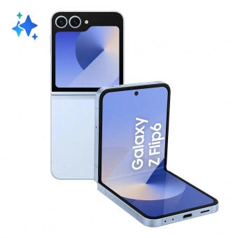 Смартфон Samsung SM-F741B Galaxy Z Flip 6 512Gb 12Gb голубой раскладной 3G 4G 1Sim 6.7" 1080x2640 Android 14 50Mpix 802.11 a/b/g/n/ac/ax NFC GPS GSM900/1800 GSM1900 Protect - купить недорого с доставкой в интернет-магазине