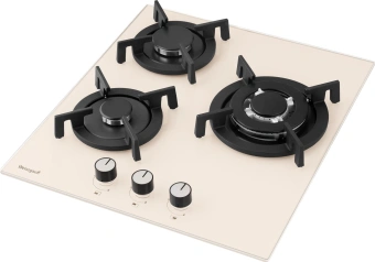 Газовая варочная поверхность Weissgauff HGG 451 BERV бежевый - купить недорого с доставкой в интернет-магазине
