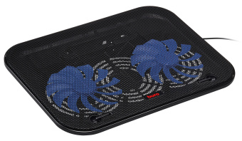 Подставка для ноутбука Buro BU-LCP140-B214H 14" 338x255x22мм 1xUSB 2x 140ммFAN 480г металлическая сетка/пластик черный - купить недорого с доставкой в интернет-магазине