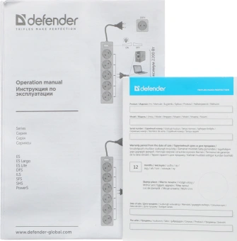 Сетевой фильтр Defender ES Lite 1.8м (4 розетки) серый (коробка) - купить недорого с доставкой в интернет-магазине