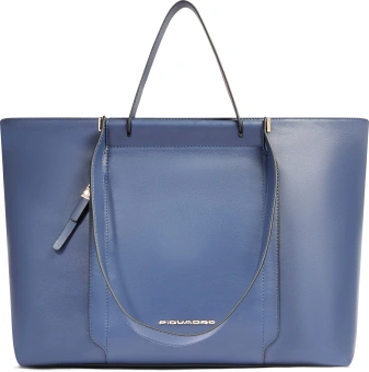 Деловая сумка женская Piquadro Circle BD3336W92/BLU4 с отделением для ноутбука 14" синяя натур.кожа - купить недорого с доставкой в интернет-магазине