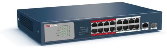 Коммутатор Hikvision DS-3E0318P-E/M(C) 17x100Мбит/с 1SFP 16PoE+ 135W неуправляемый - купить недорого с доставкой в интернет-магазине
