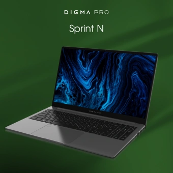 Ноутбук Digma Pro Sprint N Ryzen 5 5500U 8Gb SSD512Gb AMD Radeon Graphics 15.6" IPS FHD (1920x1080) Windows 11 Pro dk.grey WiFi BT Cam 4700mAh (DN15R5-8DXW05) - купить недорого с доставкой в интернет-магазине