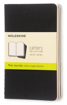 Блокнот Moleskine CAHIER JOURNAL QP313 Pocket 90x140мм обложка картон 64стр. нелинованный черный (3шт) - купить недорого с доставкой в интернет-магазине