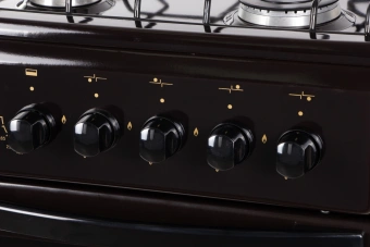 Плита Газовая Flama RG 24019 B коричневый (без крышки) реш.сталь - купить недорого с доставкой в интернет-магазине
