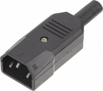 Вилка Lanmaster LAN-IEC-320-C14 IEC 60320 C14 10A 250V black - купить недорого с доставкой в интернет-магазине