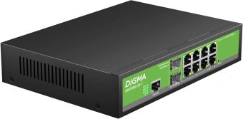 Коммутатор Digma DSW708G-2S-T (L2+) 8x1Гбит/с 2SFP управляемый - купить недорого с доставкой в интернет-магазине