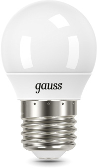 Лампа светодиодная Gauss 105102310 9.5Вт цок.:E27 шар 220B св.свеч.бел.хол. (упак.:10шт) - купить недорого с доставкой в интернет-магазине