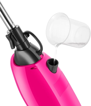 Швабра паровая Kitfort КТ-3940 1500Вт розовый/черный - купить недорого с доставкой в интернет-магазине