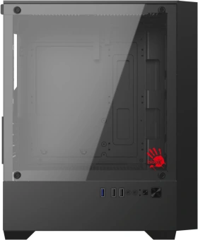 Корпус Bloody CC-123 черный без БП mATX 8x120mm 2xUSB2.0 1xUSB3.0 audio bott PSU - купить недорого с доставкой в интернет-магазине