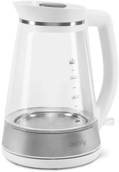 Чайник электрический Domfy DSW-EK505 1.9л. 3000Вт белый/прозрачный корпус: стекло/пластик - купить недорого с доставкой в интернет-магазине