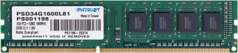 Память DDR3L 4GB 1600MHz Patriot PSD34G1600L81 Signature RTL PC3-12800 CL11 DIMM 240-pin 1.35В single rank Ret - купить недорого с доставкой в интернет-магазине