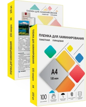 Пленка для ламинирования Heleos 150мкм A4 (100шт) глянцевая 216x303мм LPA4-150 - купить недорого с доставкой в интернет-магазине