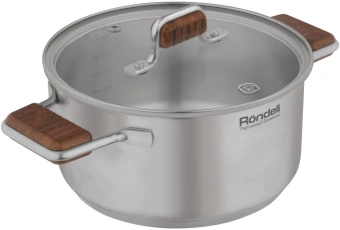 Кастрюля Rondell Fjord RDS-1792 5.2л. d=24см (с крышкой) стальной - купить недорого с доставкой в интернет-магазине